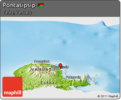 Physical Panoramic Map of Pontasipsip