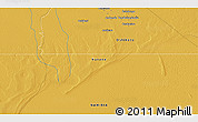 Physical 3D Map of the area around 18° 31' 34" S, 16° 13' 30" E