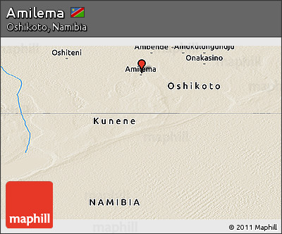 Shaded Relief Panoramic Map of Amilema