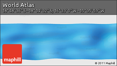 Shaded Relief Panoramic Map of the Area around 18° 31' 34" S, 16° 4' 29" W
