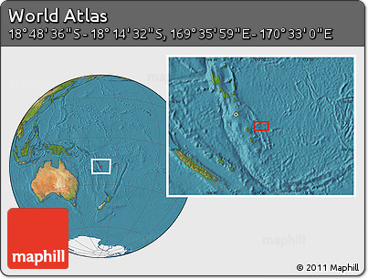Satellite Location Map of the Area around 18° 31' 34" S, 170° 4' 29" E