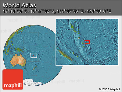 Satellite Location Map of the Area around 18° 31' 34" S, 170° 4' 29" E