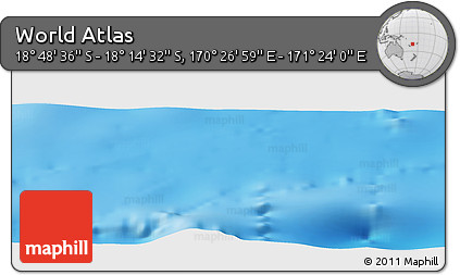 Physical Panoramic Map of the Area around 18° 31' 34" S, 170° 55' 30" E