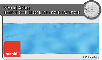 Physical Panoramic Map of the Area around 18° 31' 34" S, 171° 46' 30" E