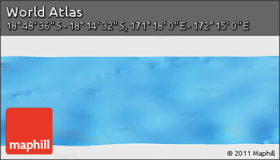 Physical Panoramic Map of the Area around 18° 31' 34" S, 171° 46' 30" E