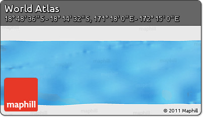 Physical Panoramic Map of the Area around 18° 31' 34" S, 171° 46' 30" E
