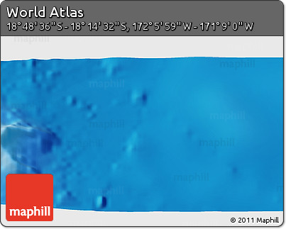 Physical 3D Map of the Area around 18° 31' 34" S, 171° 37' 30" W