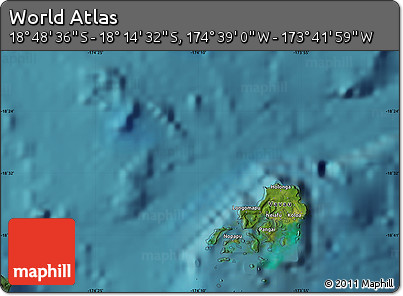 Satellite Map of the Area around 18° 31' 34" S, 174° 10' 30" W
