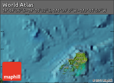Satellite Map of the Area around 18° 31' 34" S, 174° 10' 30" W