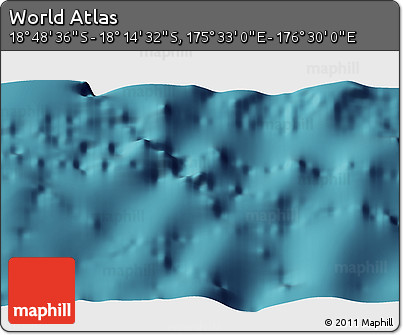 Satellite 3D Map of the Area around 18° 31' 34" S, 176° 1' 30" E