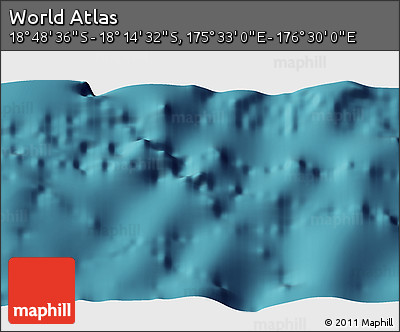 Satellite 3D Map of the Area around 18° 31' 34" S, 176° 1' 30" E