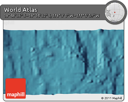 Satellite 3D Map of the Area around 18° 31' 34" S, 177° 34' 29" W
