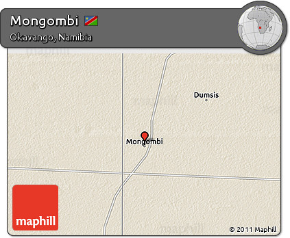 Shaded Relief 3D Map of Mongombi