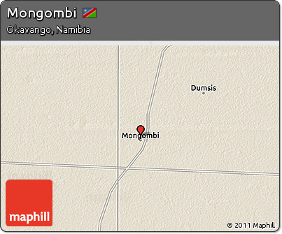 Shaded Relief 3D Map of Mongombi