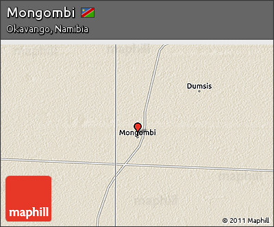 Shaded Relief 3D Map of Mongombi