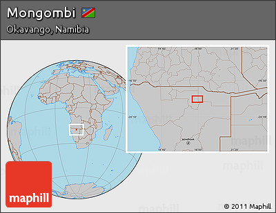 Gray Location Map of Mongombi