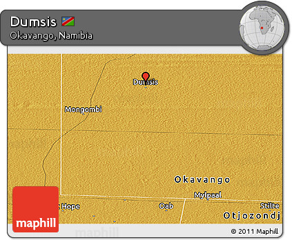 Physical Panoramic Map of Dumsis