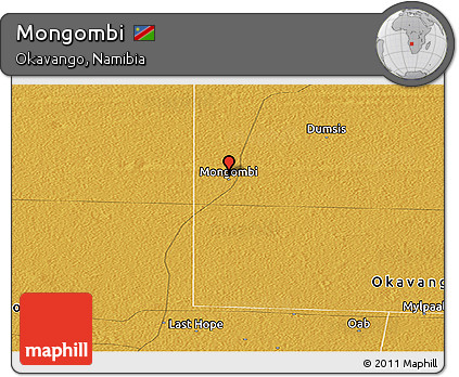 Physical Panoramic Map of Mongombi