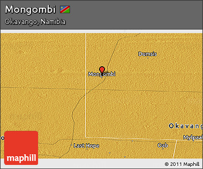 Physical Panoramic Map of Mongombi