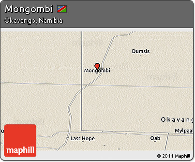 Shaded Relief Panoramic Map of Mongombi