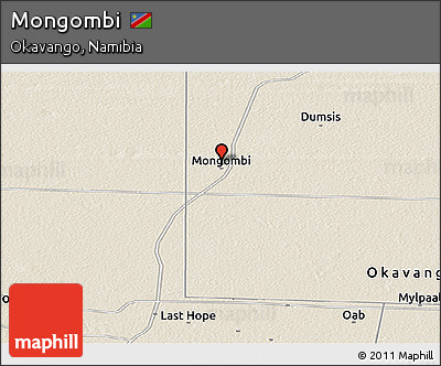Shaded Relief Panoramic Map of Mongombi