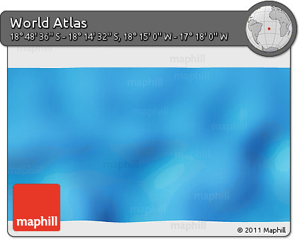 Physical 3D Map of the Area around 18° 31' 34" S, 17° 46' 29" W