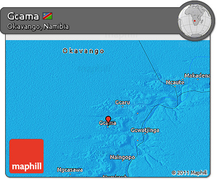 Political 3D Map of Gcama