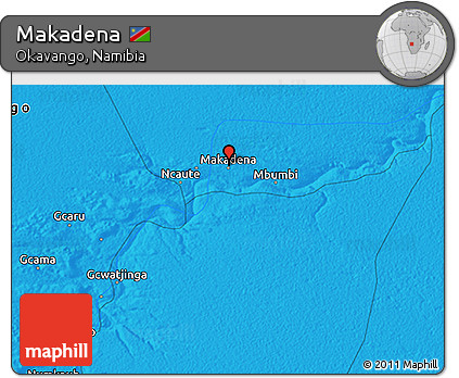 Political 3D Map of Makadena