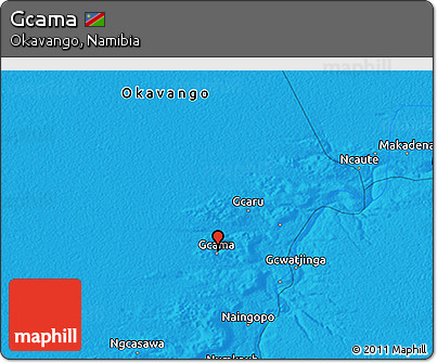 Political 3D Map of Gcama