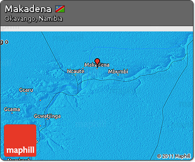 Political 3D Map of Makadena