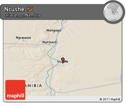 Shaded Relief 3D Map of Ncushe