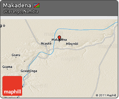 Shaded Relief 3D Map of Makadena