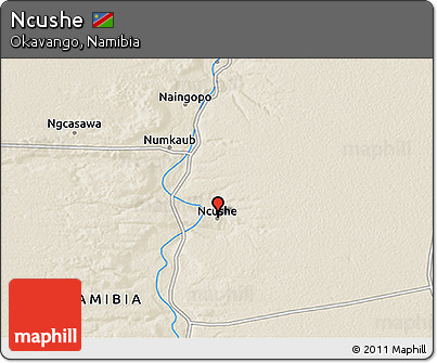 Shaded Relief 3D Map of Ncushe