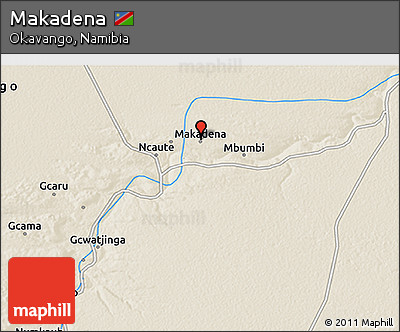 Shaded Relief 3D Map of Makadena