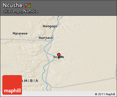 Shaded Relief 3D Map of Ncushe