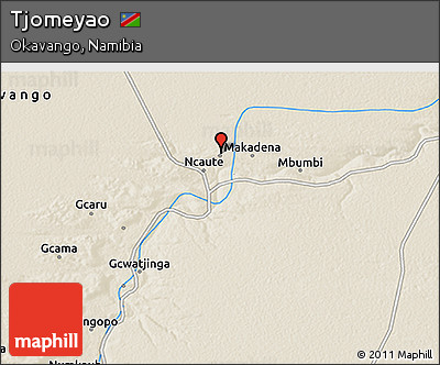 Shaded Relief 3D Map of Tjomeyao