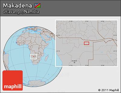 Gray Location Map of Makadena