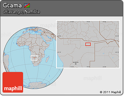 Gray Location Map of Gcama