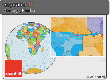 Political Location Map of Sapirama