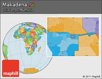 Political Location Map of Makadena