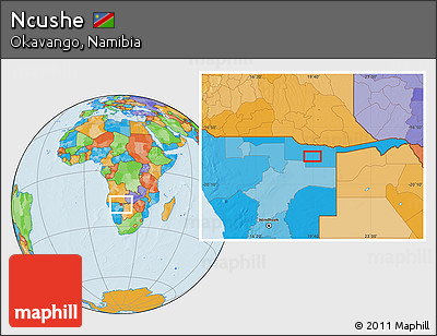 Political Location Map of Ncushe