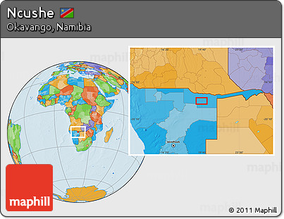 Political Location Map of Ncushe