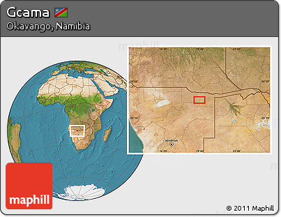 Satellite Location Map of Gcama