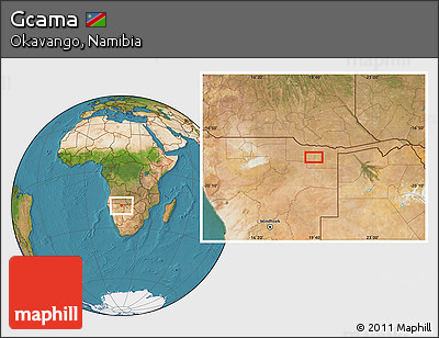 Satellite Location Map of Gcama