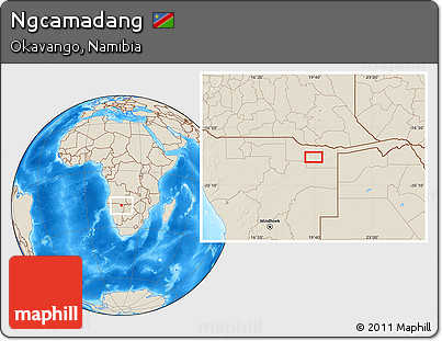 Shaded Relief Location Map of Ngcamadang
