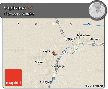Shaded Relief Map of Sapirama
