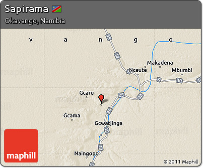 Shaded Relief Map of Sapirama