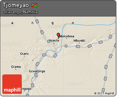 Shaded Relief Map of Tjomeyao