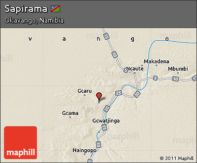 Shaded Relief Map of Sapirama