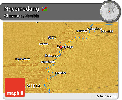 Physical Panoramic Map of Ngcamadang
